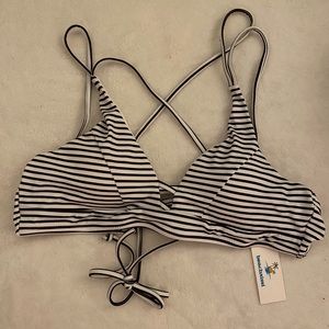 Beachsissi Swim Bikini Separates ~ Striped Bikini ~ Triangle Tie Top ~ NWT